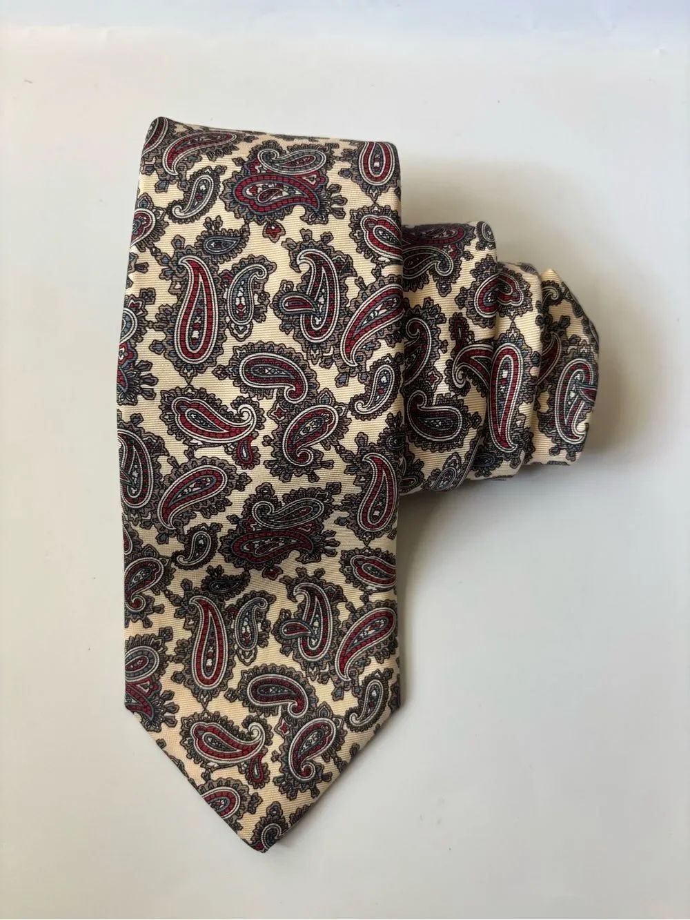 Vintage Balenciaga Paisley Silk Tie